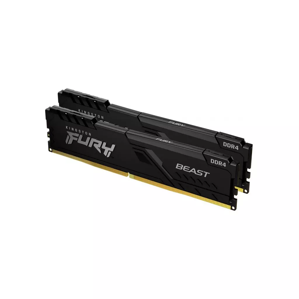 Модуль памяти для компьютера DDR4 32GB (2x16GB) 3000 MHz FURY Beast Black Kingston Fury (ex.HyperX) (KF430C16BBK2/32)