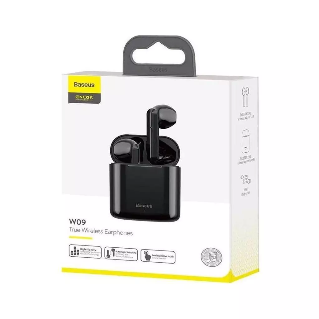 Наушники Baseus Encok TWS W09 Black (NGW09-01) - 10 Наушники Baseus Encok TWS W09 Black (NGW09-01) - 10