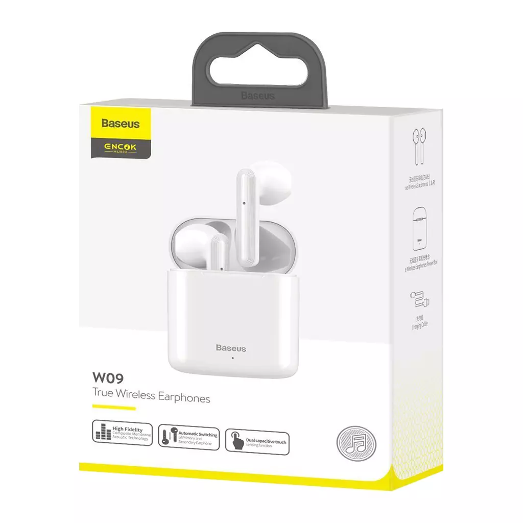 Наушники Baseus Encok TWS W09 White (NGW09-02) - 5 Наушники Baseus Encok TWS W09 White (NGW09-02) - 5
