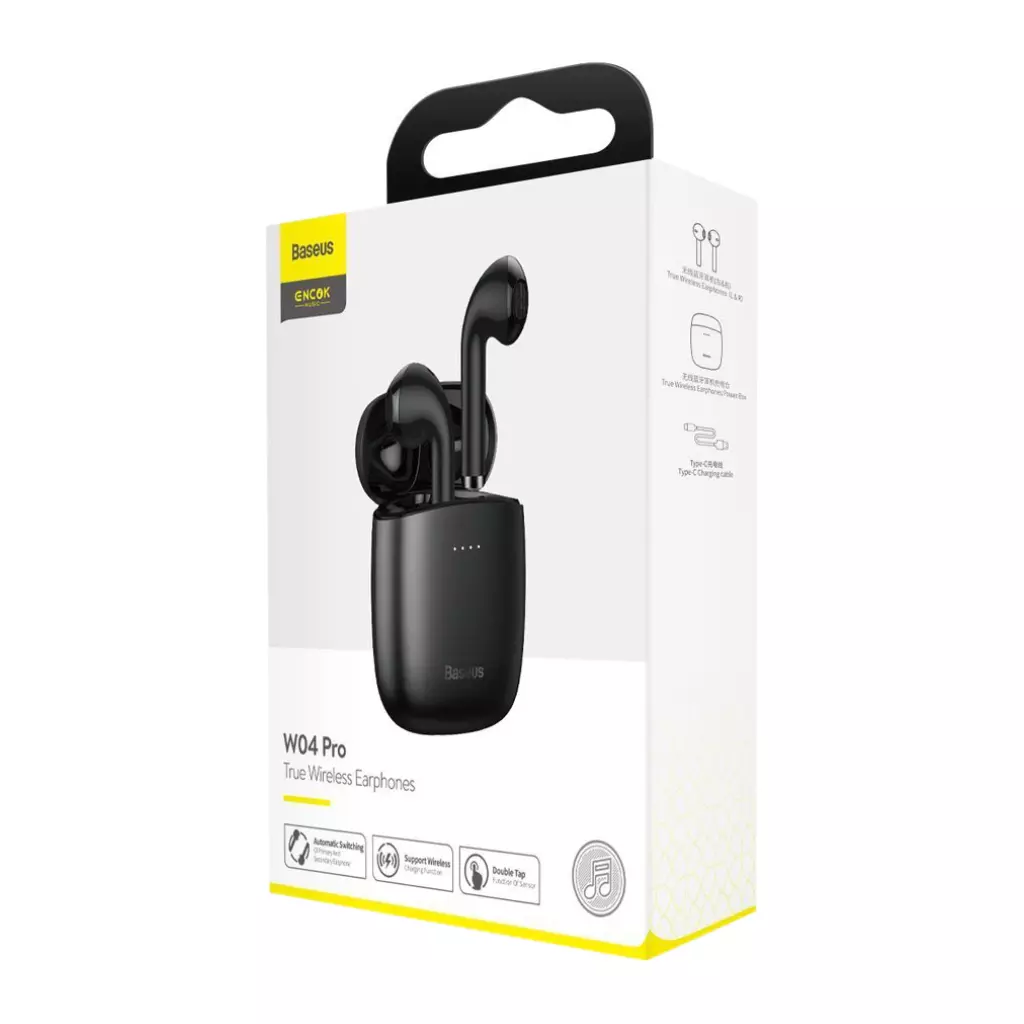 Наушники Baseus Encok TWS W04 Pro Black (NGW04P-01) - 4 Наушники Baseus Encok TWS W04 Pro Black (NGW04P-01) - 4