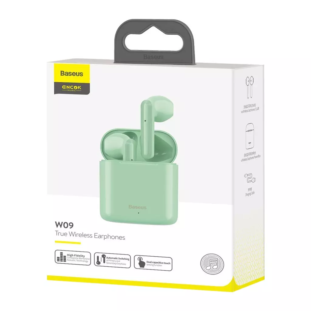 Наушники Baseus Encok TWS W09 Green (NGW09-06) - 5 Наушники Baseus Encok TWS W09 Green (NGW09-06) - 5