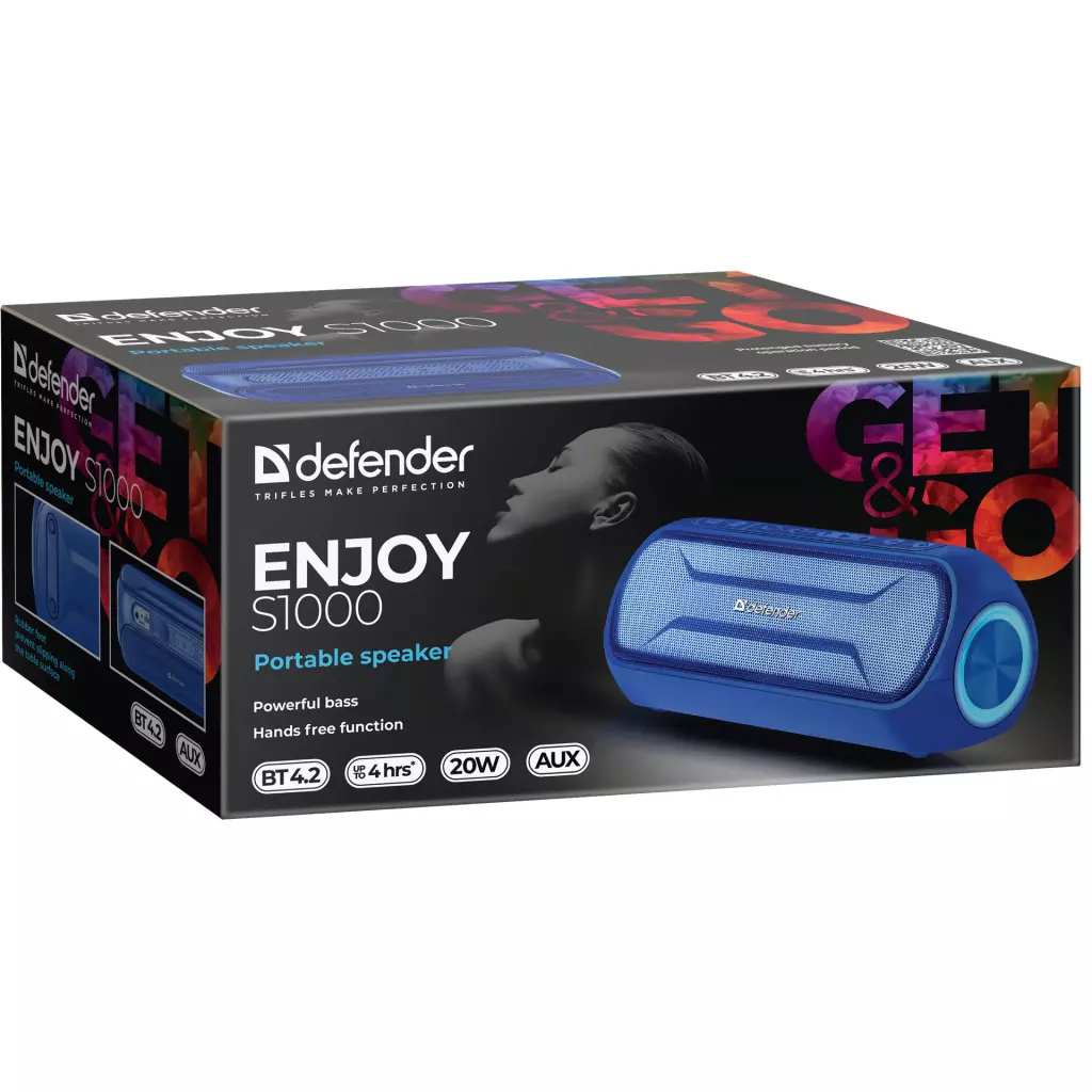 Акустическая система Defender Enjoy S1000 Bluetooth Blue (65687) - 4 Акустическая система Defender Enjoy S1000 Bluetooth Blue (65687) - 4