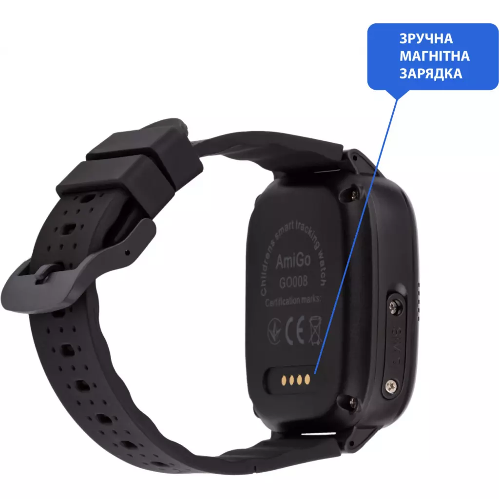 Смарт-часы Amigo GO008 MILKY GPS WIFI Black (873291) - 1 Смарт-часы Amigo GO008 MILKY GPS WIFI Black (873291) - 1