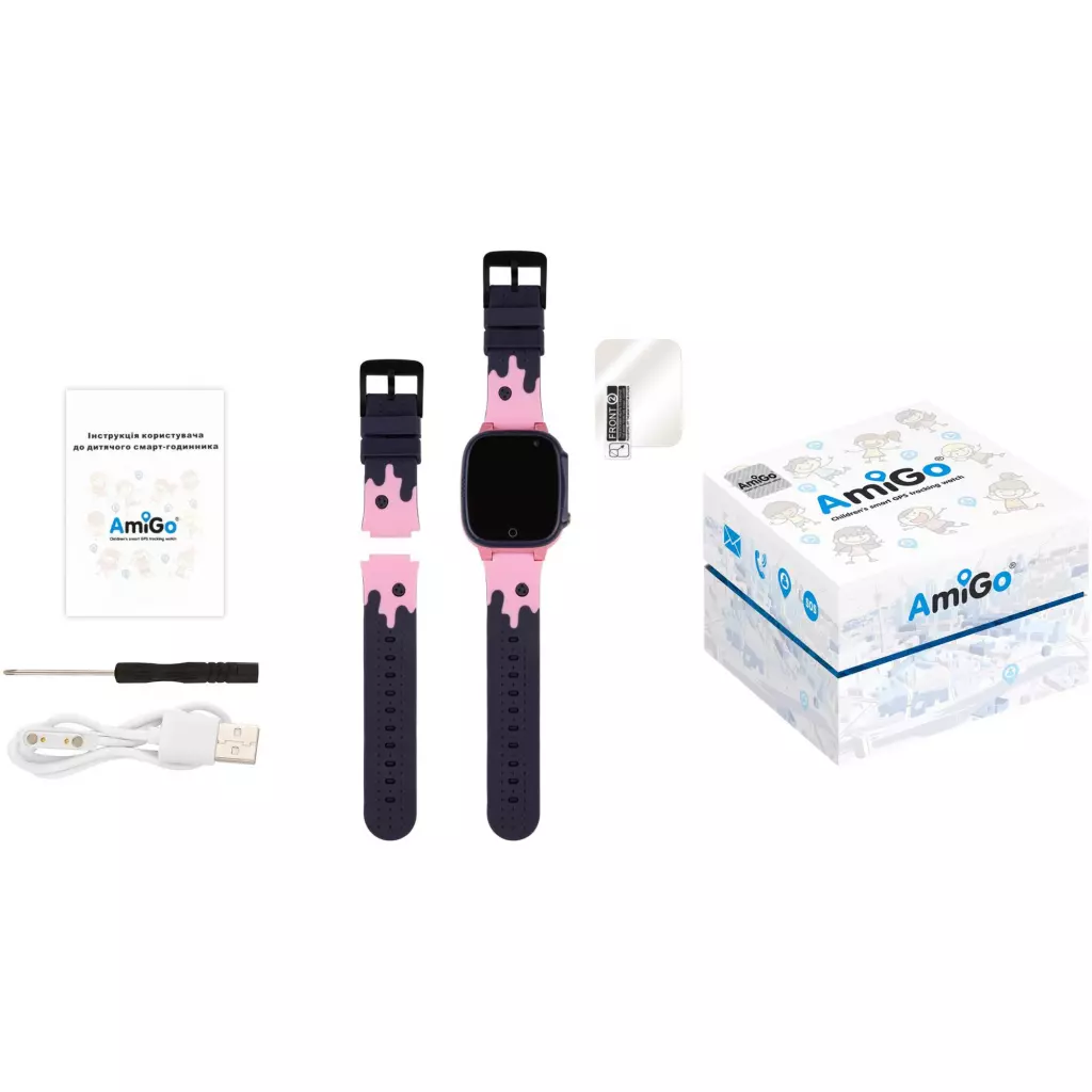 Смарт-часы Amigo GO008 MILKY GPS WIFI Pink (873293) - 7