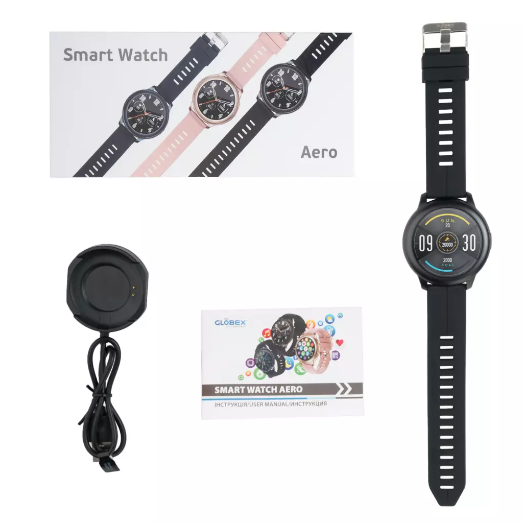 Смарт-часы Globex Smart Watch Aero Black - 5 Смарт-часы Globex Smart Watch Aero Black - 5