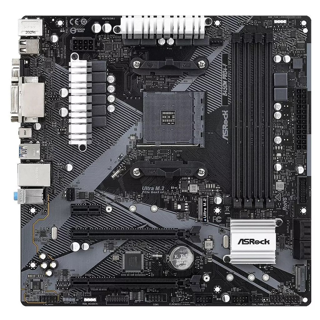 Материнская плата ASRock B450M PRO4-F 2.0 (B450M PRO4-F R2.0) - 1