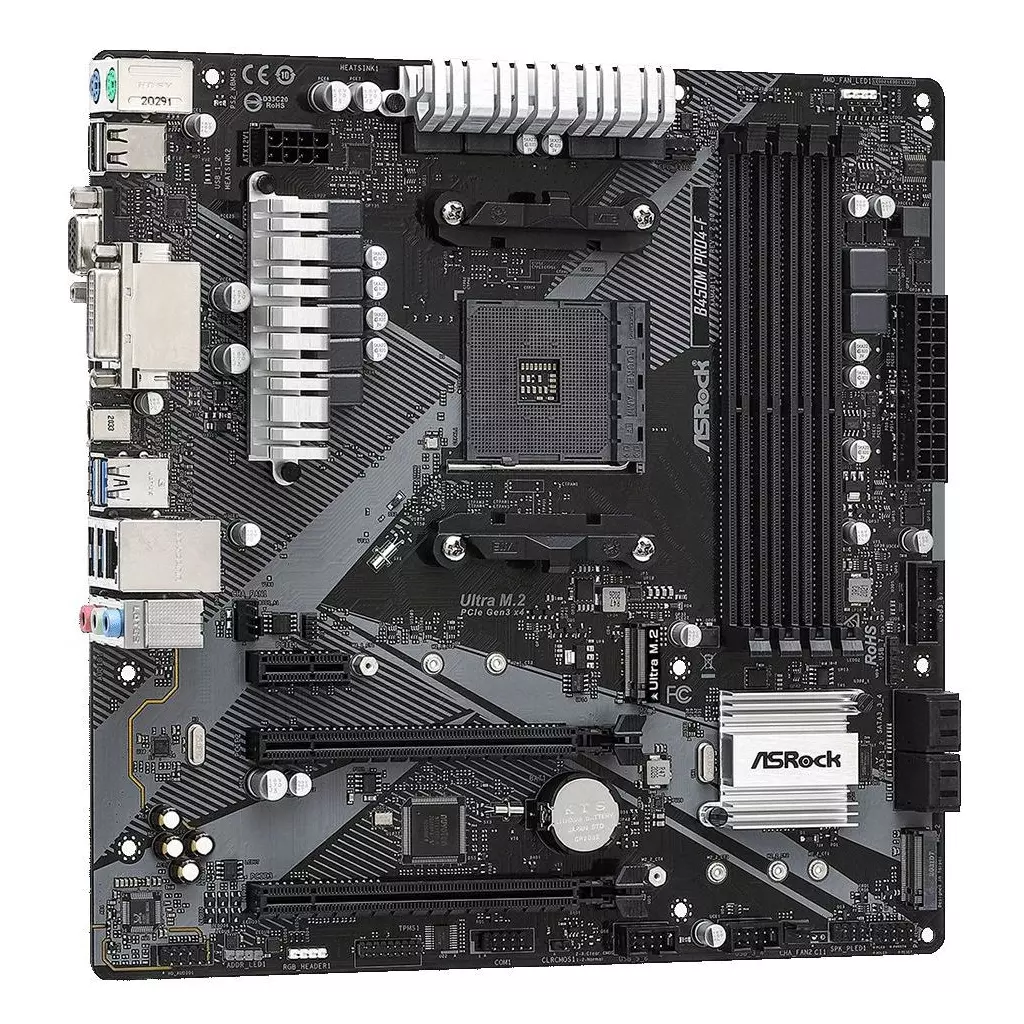 Материнская плата ASRock B450M PRO4-F 2.0 (B450M PRO4-F R2.0) - 3