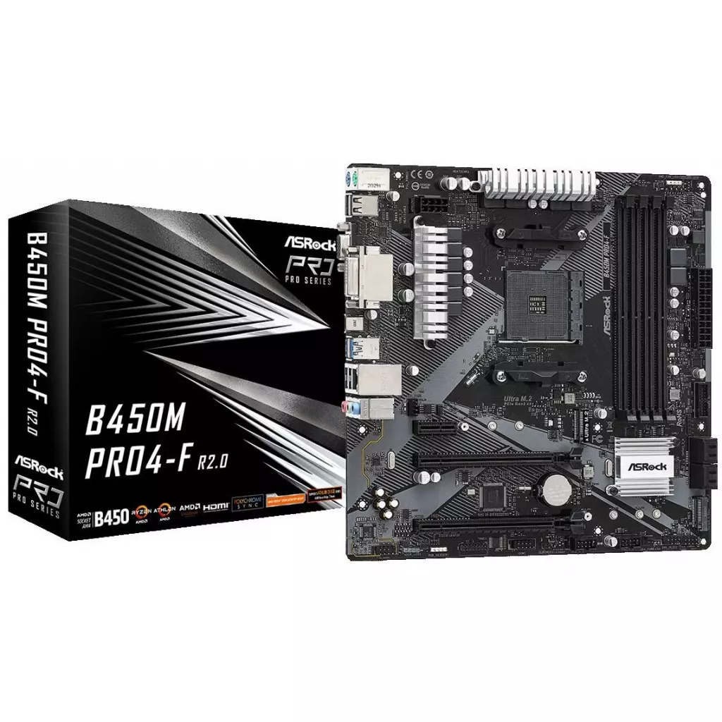 Материнская плата ASRock B450M PRO4-F 2.0 (B450M PRO4-F R2.0)