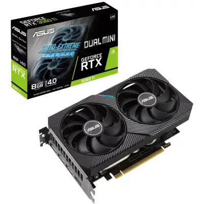 Видеокарта ASUS GeForce RTX3060Ti 8Gb DUAL MINI V2 LHR (DUAL-RTX3060TI-8G-MINI-V2)