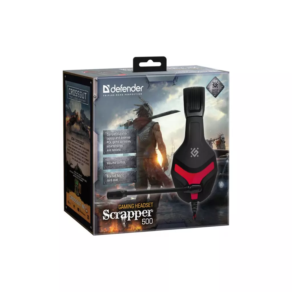 Наушники Defender Scrapper 500 Black-Red (64500) - 8 Наушники Defender Scrapper 500 Black-Red (64500) - 8