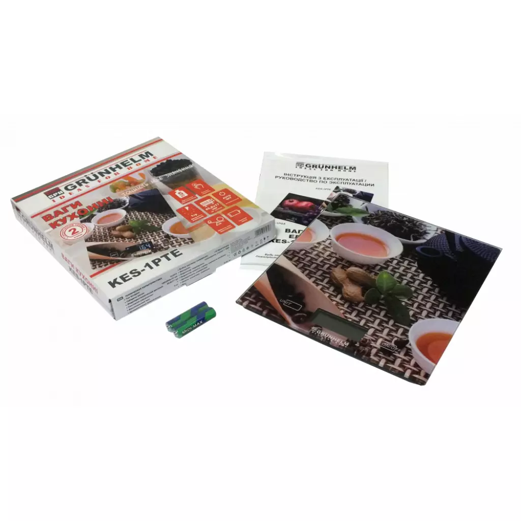 Весы кухонные Grunhelm KES-1PTE - 3 Весы кухонные Grunhelm KES-1PTE - 3