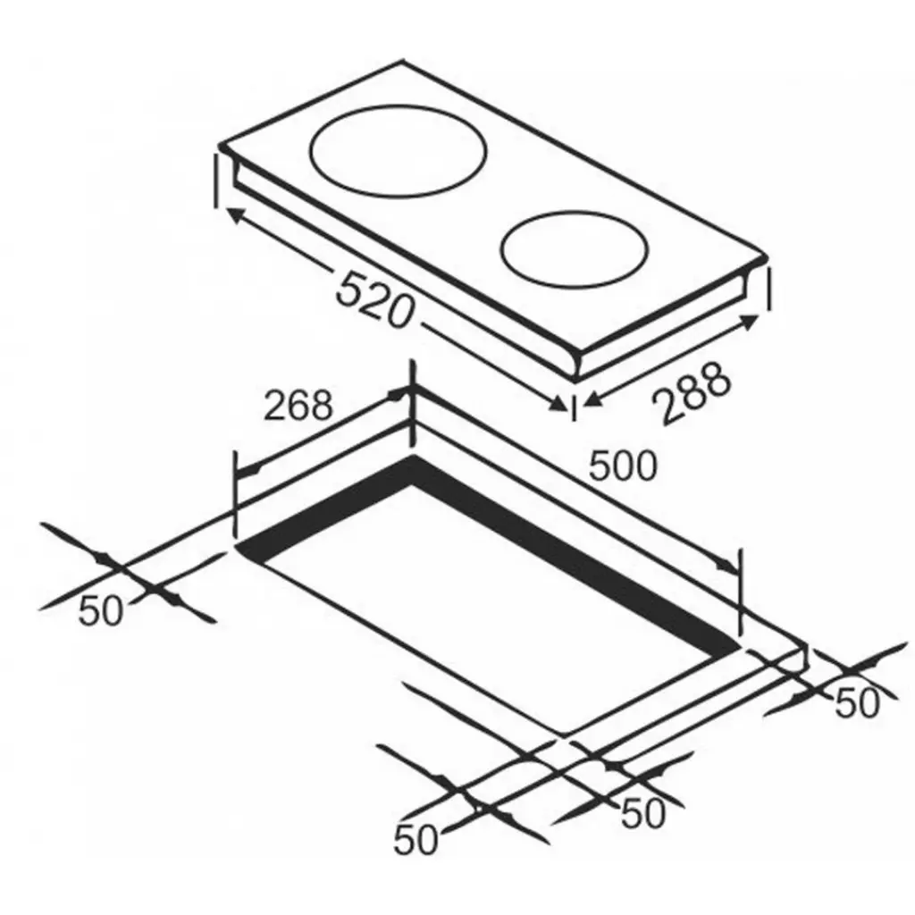 Варочная поверхность Grunhelm GPI 523 B - 1 Варочная поверхность Grunhelm GPI 523 B - 1