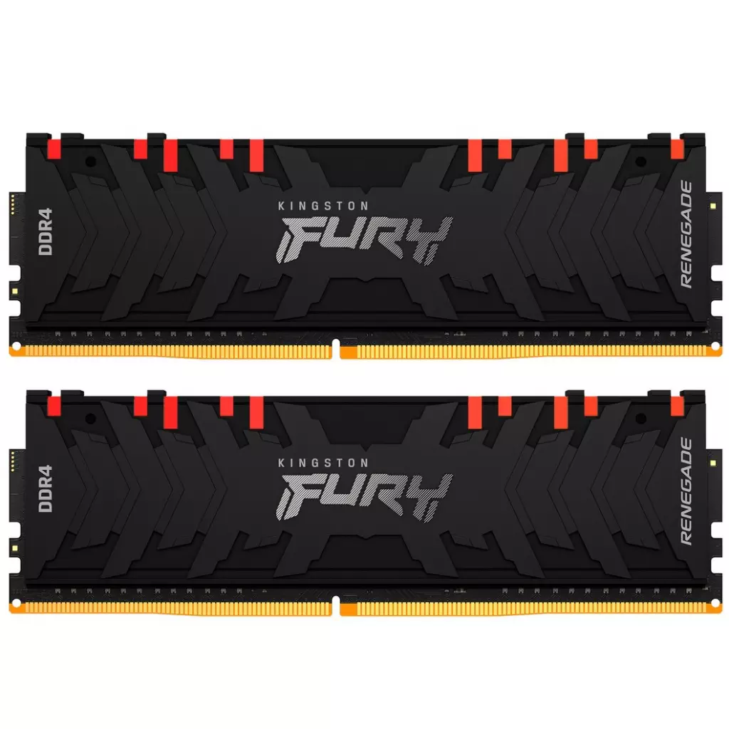 Модуль памяти для компьютера DDR4 16GB (2x8GB) 4000 MHz Renegade RGB Black Kingston Fury (ex.HyperX) (KF440C19RBAK2/16)