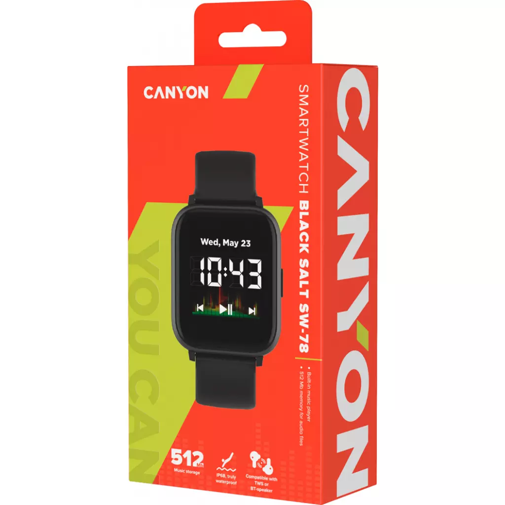 Смарт-часы Canyon CNS-SW78BB Black (CNS-SW78BB) - 3 Смарт-часы Canyon CNS-SW78BB Black (CNS-SW78BB) - 3