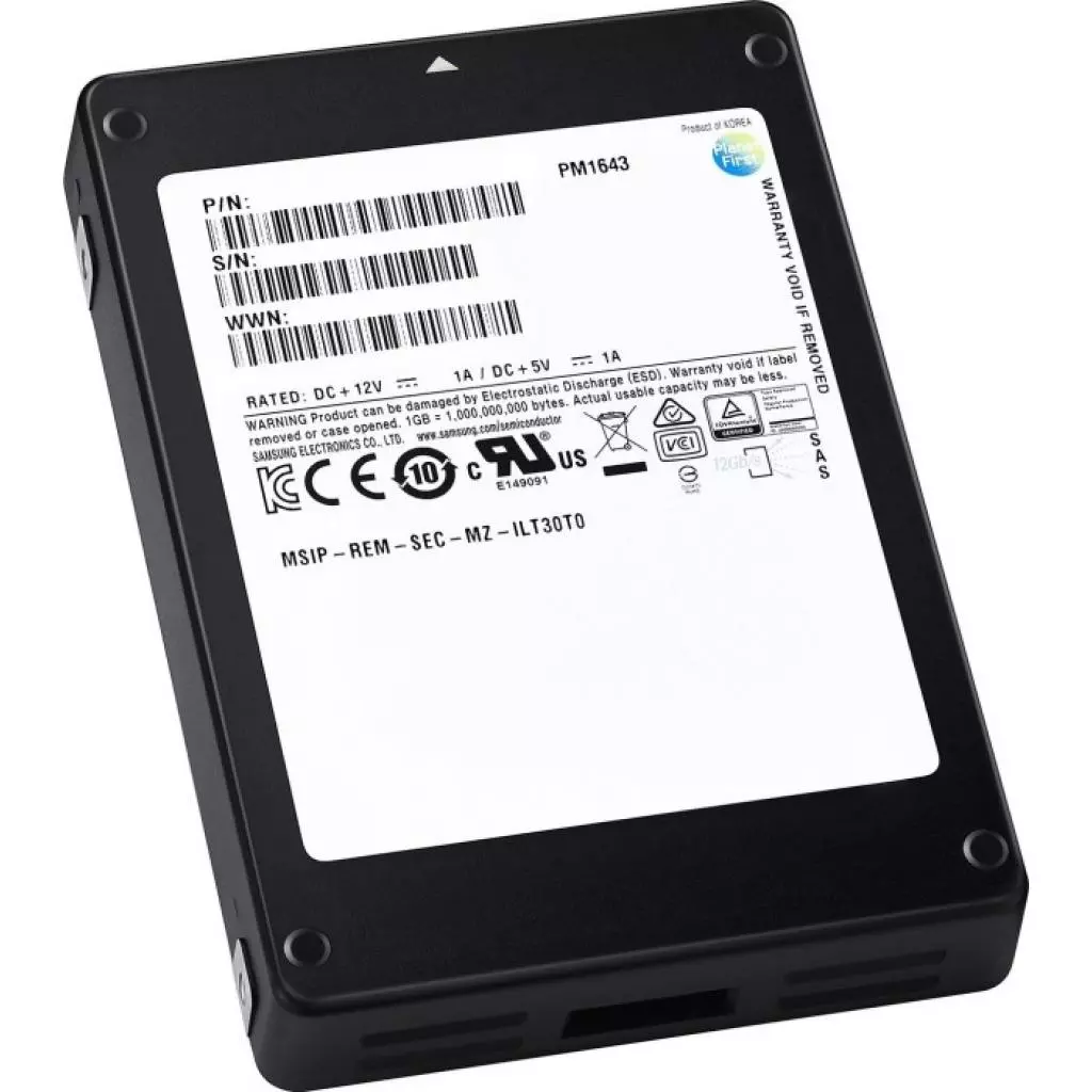 Накопитель SSD SAS 2.5" 1.92TB PM1643 Samsung (MZILT1T9HAJQ-00007) - 1 Накопитель SSD SAS 2.5" 1.92TB PM1643 Samsung (MZILT1T9HAJQ-00007) - 1