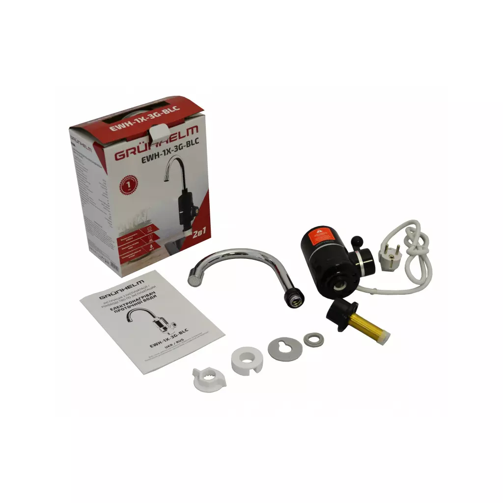 Проточный водонагреватель Grunhelm EWH-1X-3G-BLC - 8 Проточный водонагреватель Grunhelm EWH-1X-3G-BLC - 8