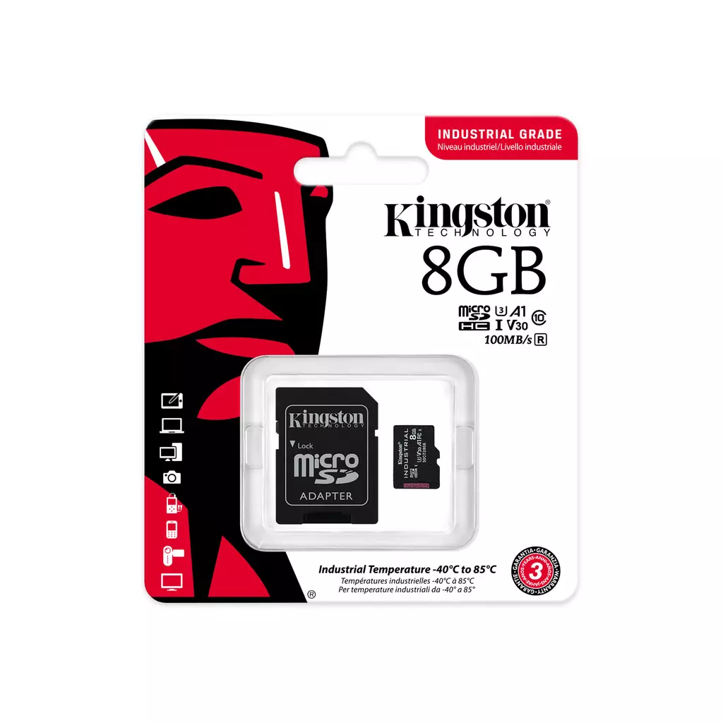 Карта памяти Kingston 8GB microSDHC class 10 UHS-I V30 A1 (SDCIT2/8GB) - 2 Карта памяти Kingston 8GB microSDHC class 10 UHS-I V30 A1 (SDCIT2/8GB) - 2