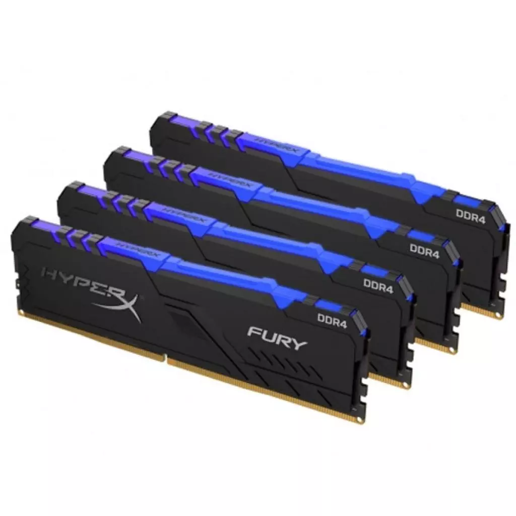 Модуль памяти для компьютера DDR4 64GB (4x16GB) 3466 MHz HyperX Fury RGB Kingston Fury (ex.HyperX) (HX434C17FB4AK4/64) - 1 Модуль памяти для компьютера DDR4 64GB (4x16GB) 3466 MHz HyperX Fury RGB Kingston Fury (ex.HyperX) (HX434C17FB4AK4/64) - 1