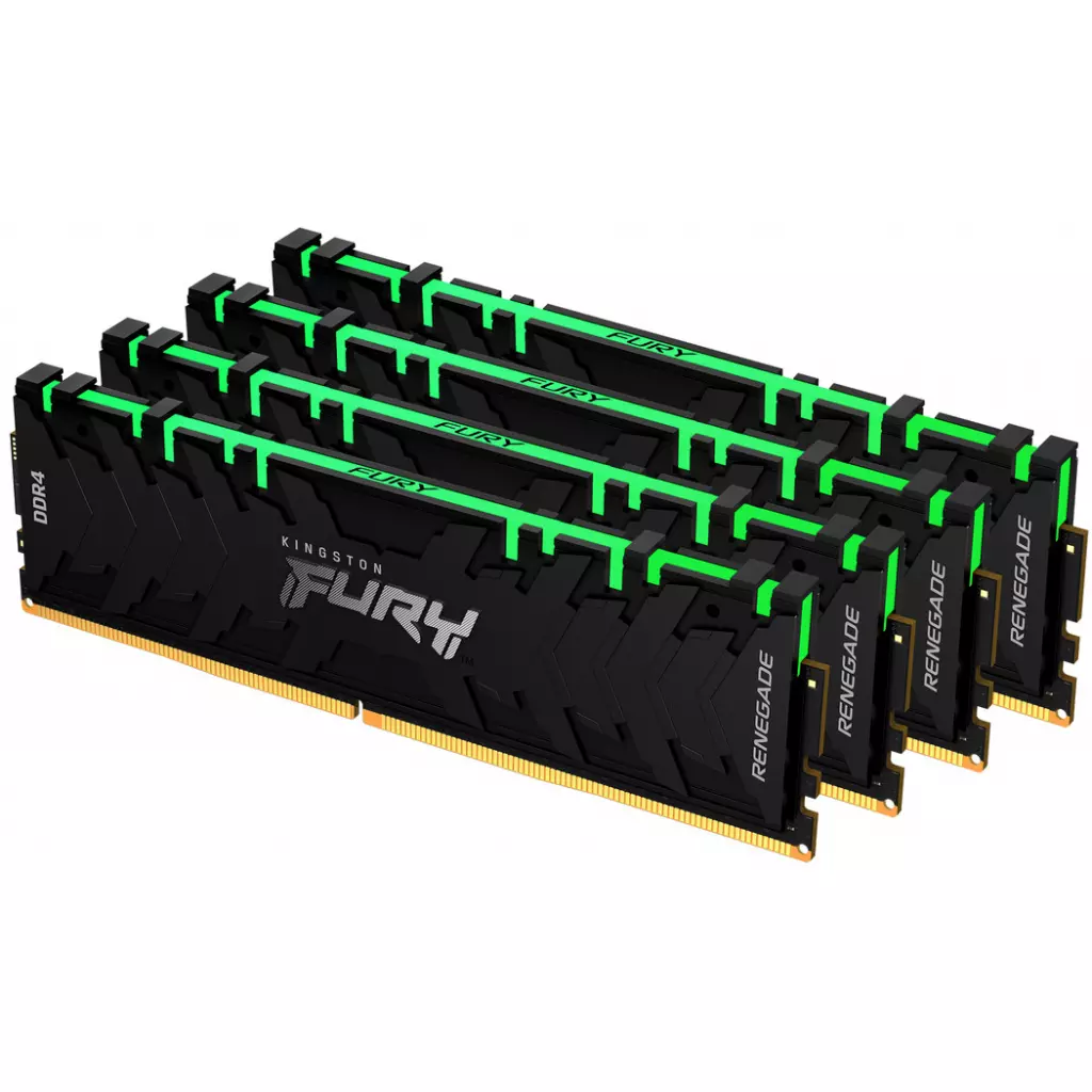 Модуль памяти для компьютера DDR4 32GB (4x8GB) 3600 MHz Renegade RGB Black Kingston Fury (ex.HyperX) (KF436C16RBAK4/32)