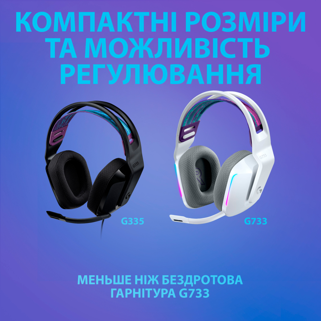 Наушники Logitech G335 Wired Gaming Black (981-000978) - 10