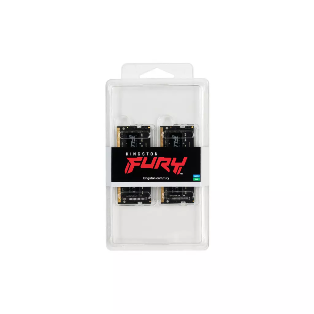 Модуль памяти для ноутбука SoDIMM DDR4 64GB (2x32GB) 3200 MHz Fury Impact Kingston Fury (ex.HyperX) (KF432S20IBK2/64) - 2 Модуль памяти для ноутбука SoDIMM DDR4 64GB (2x32GB) 3200 MHz Fury Impact Kingston Fury (ex.HyperX) (KF432S20IBK2/64) - 2