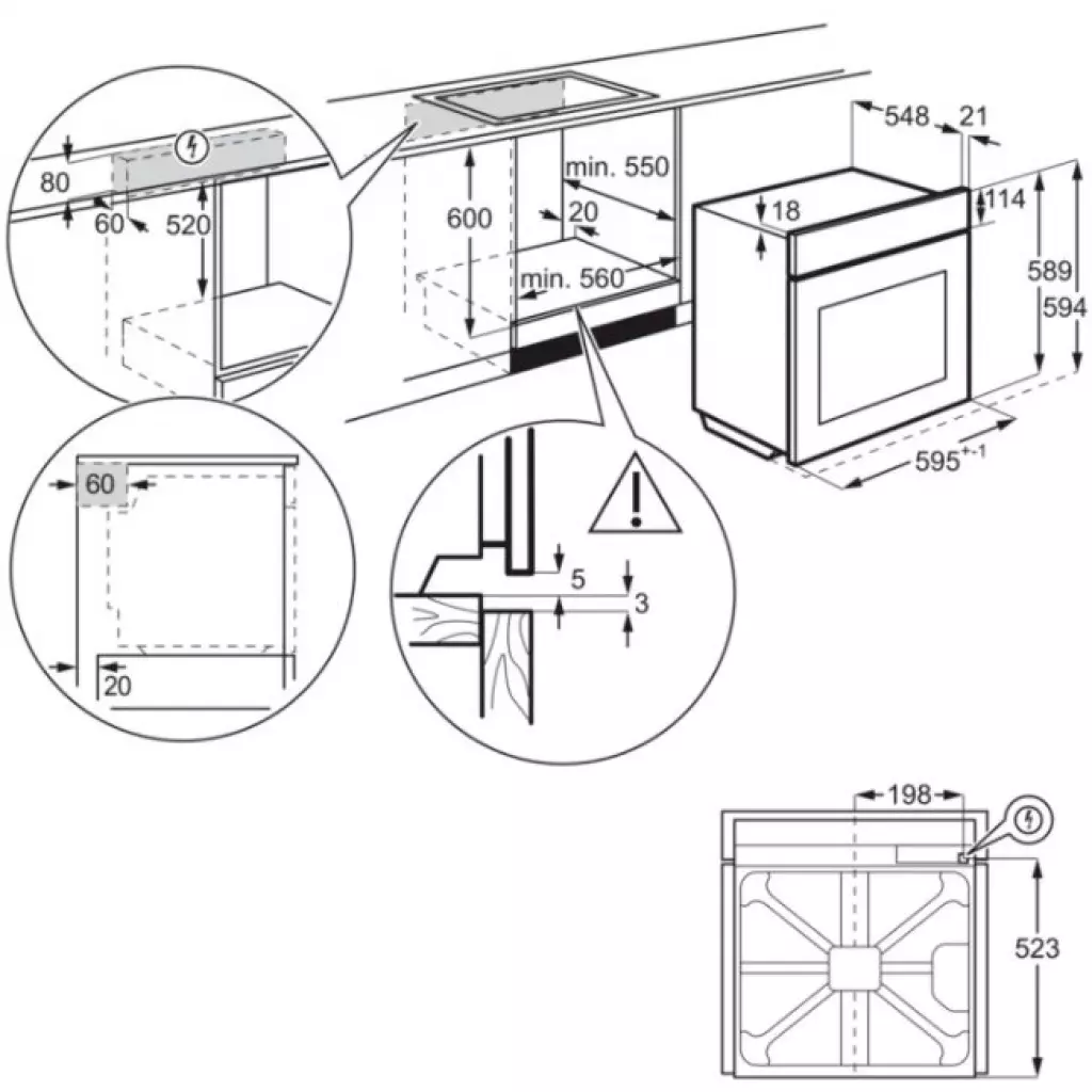Духовой шкаф Electrolux OEF3H30X - 1 Духовой шкаф Electrolux OEF3H30X - 1