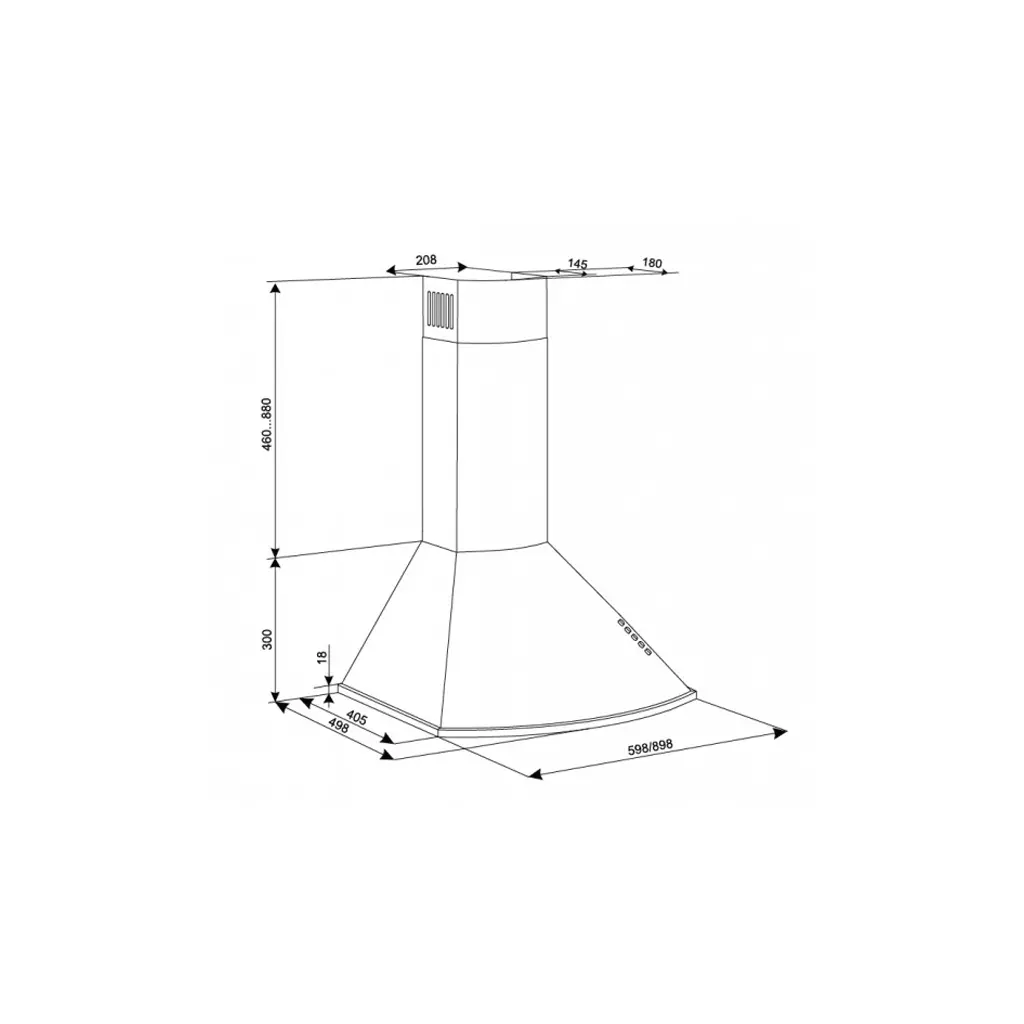 Вытяжка кухонная Eleyus Bora 1200 LED SMD 60 BG - 3