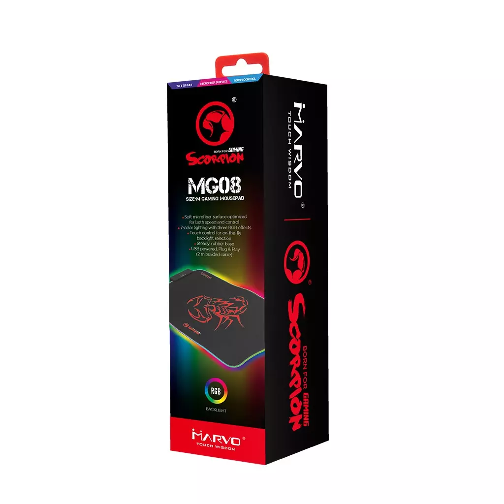 Коврик для мышки Marvo MG08 M RGB lighting - 4 Коврик для мышки Marvo MG08 M RGB lighting - 4