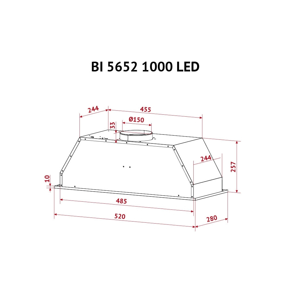 Вытяжка кухонная Perfelli BI 5652 I 1000 LED - 10 Вытяжка кухонная Perfelli BI 5652 I 1000 LED - 10