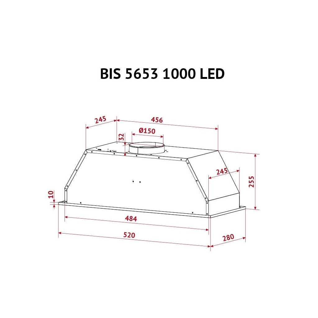 Вытяжка кухонная Perfelli BIS 5653 I 1000 LED - 10 Вытяжка кухонная Perfelli BIS 5653 I 1000 LED - 10