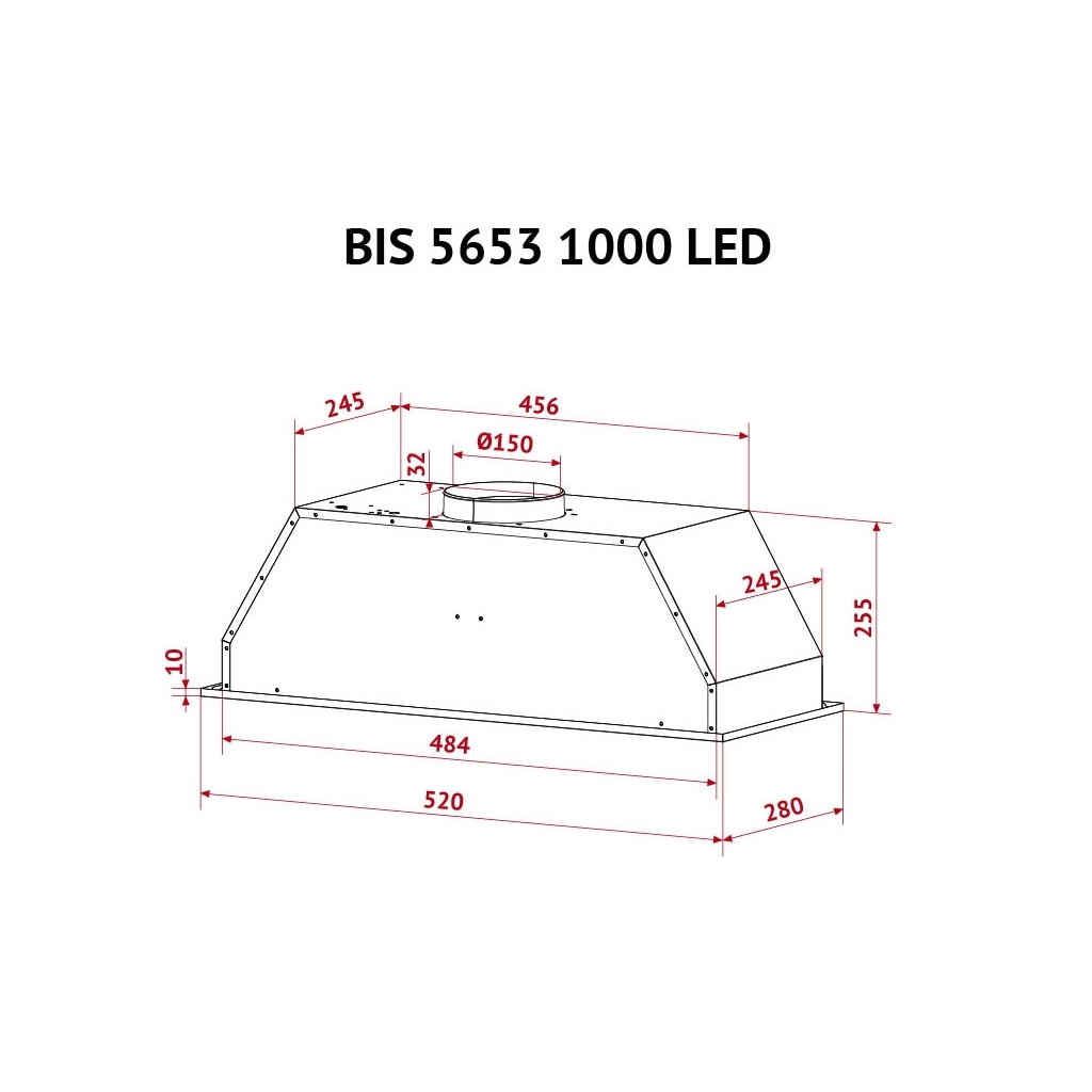 Вытяжка кухонная Perfelli BIS 5653 WH 1000 LED - 10 Вытяжка кухонная Perfelli BIS 5653 WH 1000 LED - 10