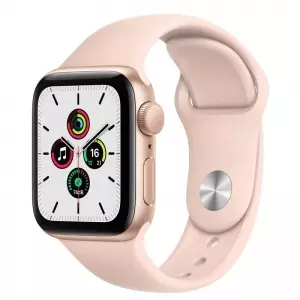 Apple Watch SE 40mm (GPS) Gold Aluminum Case with Pink Sand Sport Band (MYDN2)