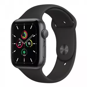 Apple Watch SE 40mm (GPS) Space Gray Aluminum Case with Black Sport Band (MYDP2)