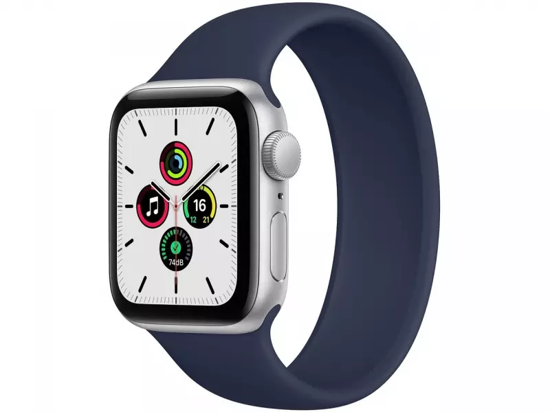 Apple Watch SE 44mm (GPS+LTE) Silver Aluminum Case with Deep Navy Sport Band (MYEN2/MYEW2) - Apple Watch SE 44mm (GPS+LTE) Silver Aluminum Case with Deep Navy Sport Band (MYEN2/MYEW2)