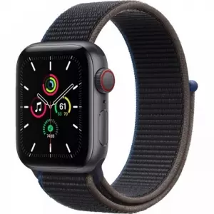 Apple Watch SE 44mm (GPS+LTE) Space Gray Aluminum Case with Charcoal Sport Loop (MYEU2/MYF12)