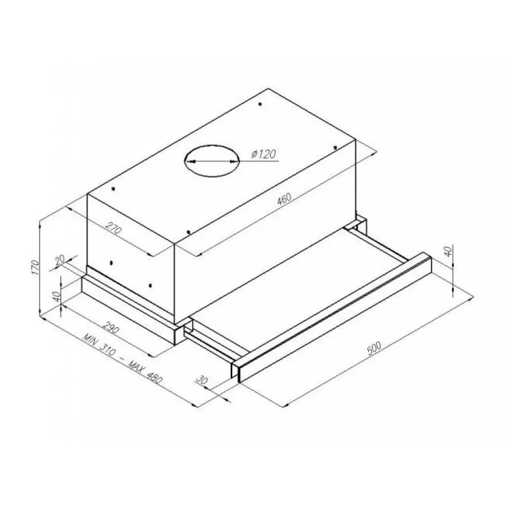 Вытяжка кухонная Perfelli TL 5207 I - 6 Вытяжка кухонная Perfelli TL 5207 I - 6