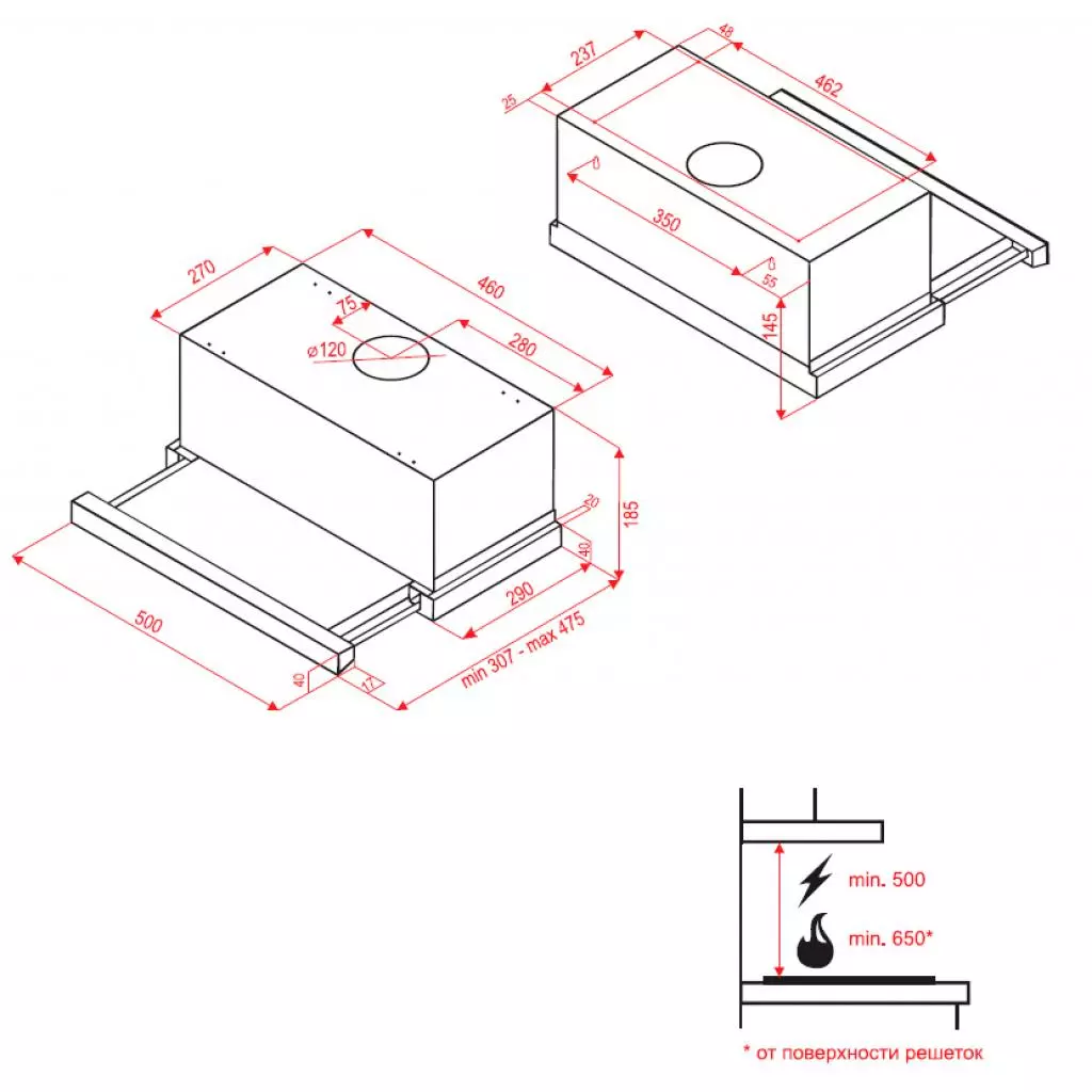 Вытяжка кухонная Perfelli TL 5611 I - 7 Вытяжка кухонная Perfelli TL 5611 I - 7