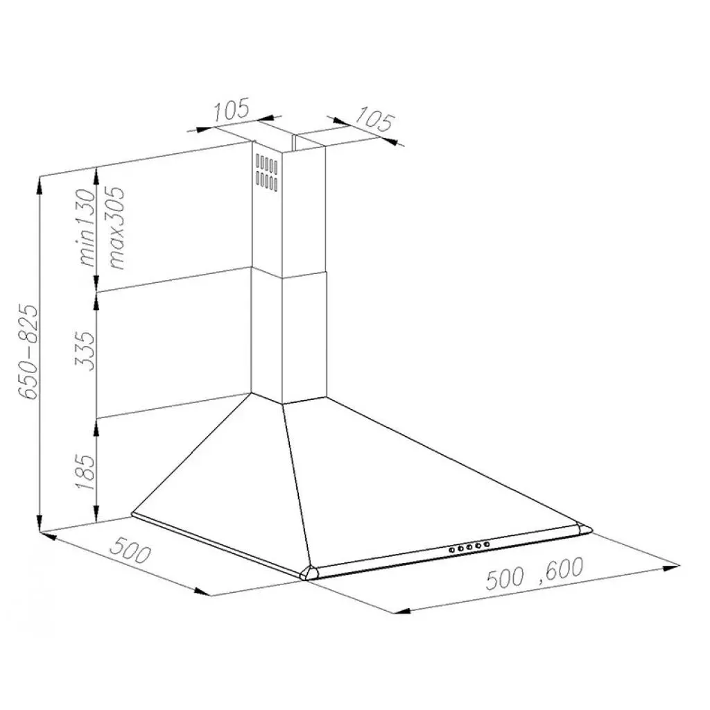 Вытяжка кухонная Perfelli K 611 I - 6 Вытяжка кухонная Perfelli K 611 I - 6