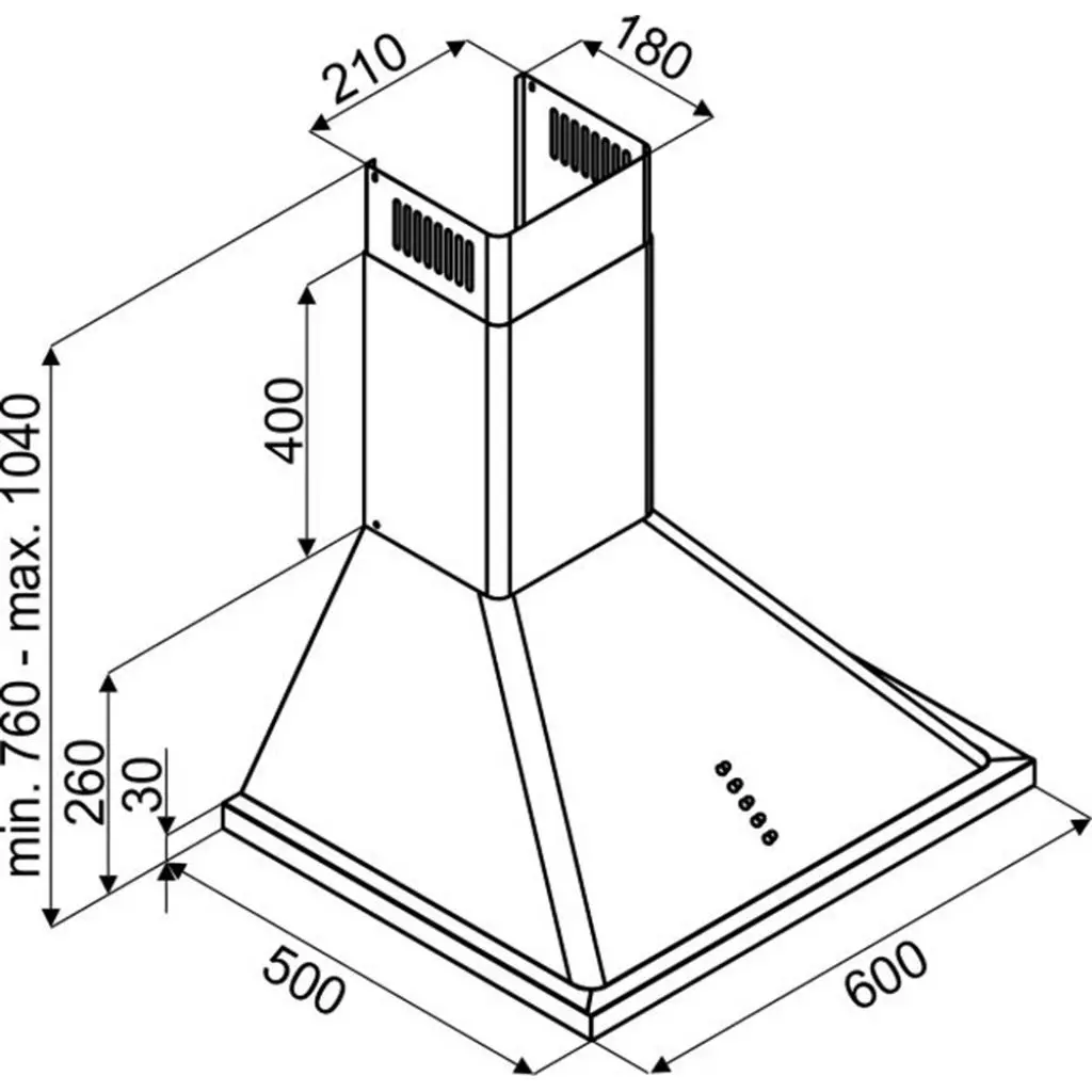 Вытяжка кухонная Perfelli K 615 IV Retro - 6 Вытяжка кухонная Perfelli K 615 IV Retro - 6