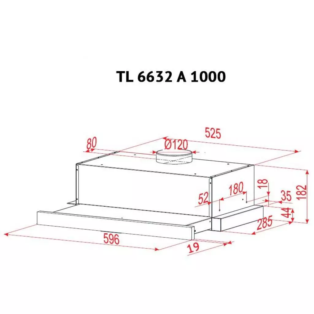 Вытяжка кухонная Perfelli TL 6632 A 1000 W GLASS - 7 Вытяжка кухонная Perfelli TL 6632 A 1000 W GLASS - 7
