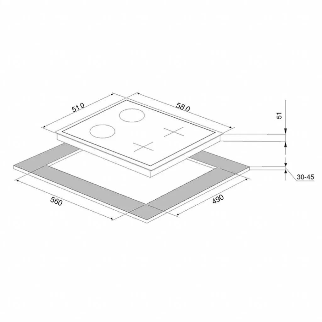Варочная поверхность Perfelli HKM 621 I - 8 Варочная поверхность Perfelli HKM 621 I - 8