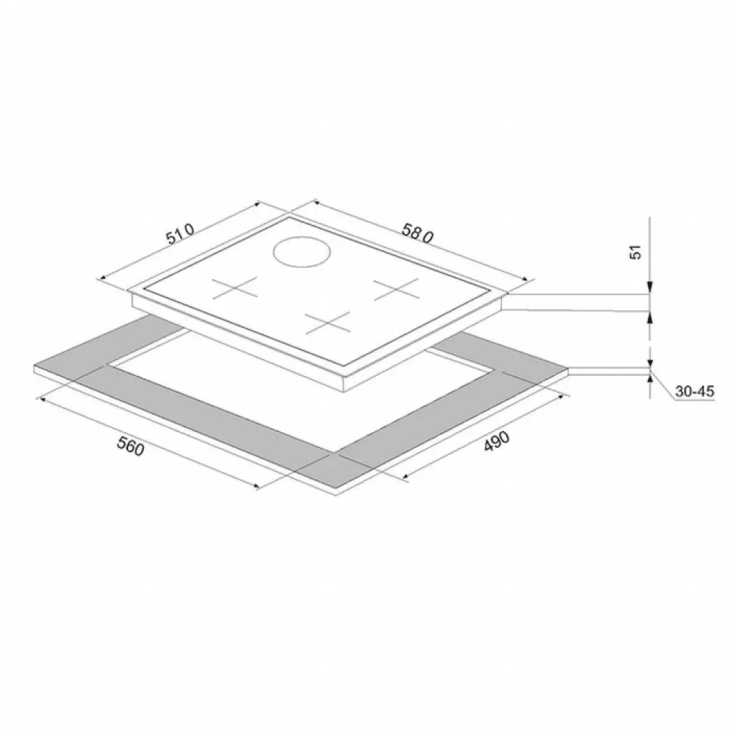 Варочная поверхность Perfelli HKM 630 I - 7 Варочная поверхность Perfelli HKM 630 I - 7