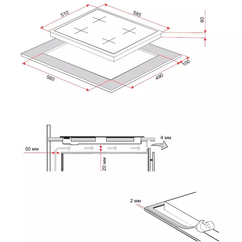 Варочная поверхность Perfelli HKM 629 BL - 8 Варочная поверхность Perfelli HKM 629 BL - 8