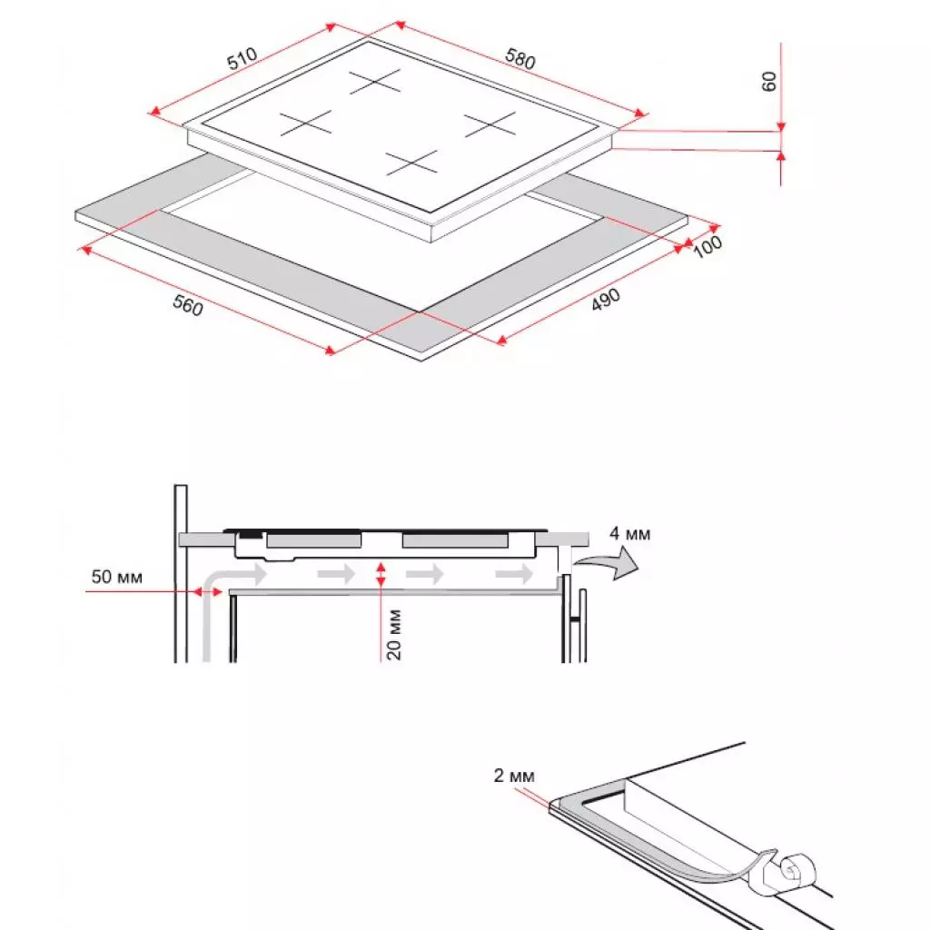 Варочная поверхность Perfelli HKM 631 BL - 10 Варочная поверхность Perfelli HKM 631 BL - 10