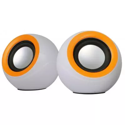 Акустическая система Omega OG-116B white orange 2x3W RMS USB (OG116BWO)