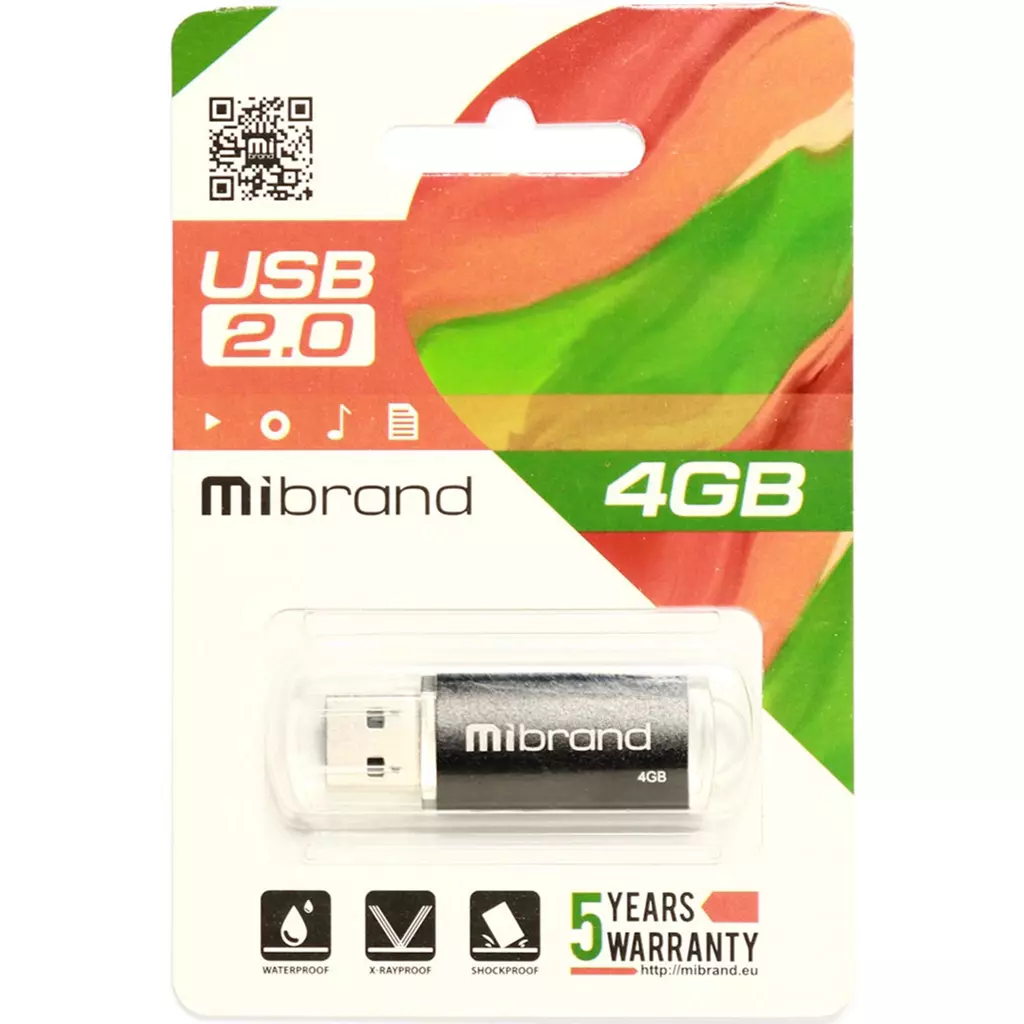 USB флеш накопитель Mibrand 4GB Cougar Black USB 2.0 (MI2.0/CU4P1B) - 2 USB флеш накопитель Mibrand 4GB Cougar Black USB 2.0 (MI2.0/CU4P1B) - 2