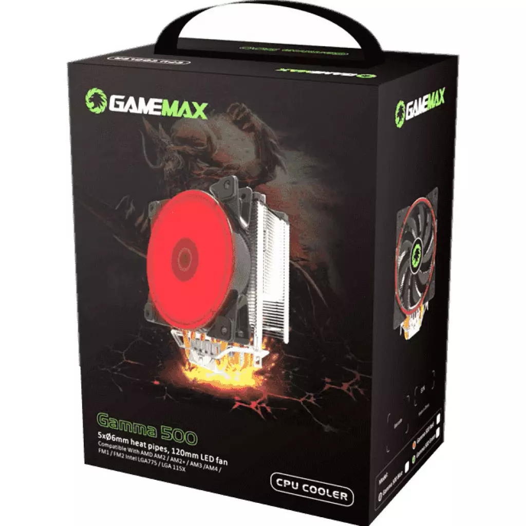 Кулер для процессора Gamemax Gamma 500-Green - 5 Кулер для процессора Gamemax Gamma 500-Green - 5