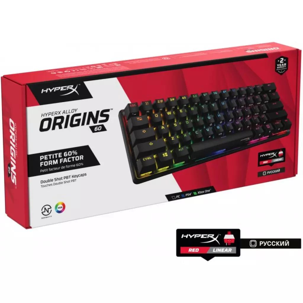 Клавиатура HyperX Alloy Origins 60 (HKBO1S-RB-RU/G) - 9 Клавиатура HyperX Alloy Origins 60 (HKBO1S-RB-RU/G) - 9