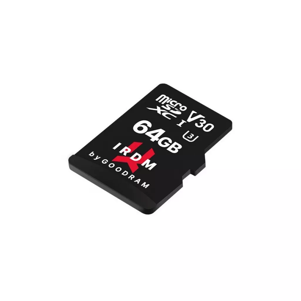 Карта памяти Goodram 64GB microSDXC class 10 UHS-I/U3 IRDM (IR-M3AA-0640R12) - 1 Карта памяти Goodram 64GB microSDXC class 10 UHS-I/U3 IRDM (IR-M3AA-0640R12) - 1