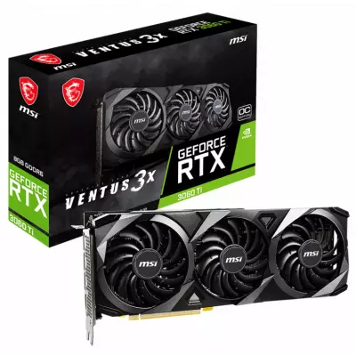 Видеокарта MSI GeForce RTX3060Ti 8Gb VENTUS 3X OC LHR (RTX 3060 Ti VENTUS 3X 8G OC LHR)